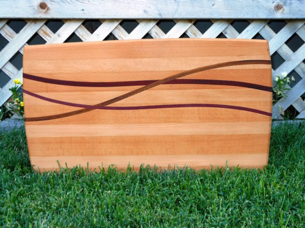 Each line is a different naturally colored wood.