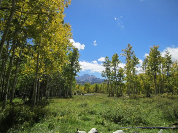 The little lake bids us come.