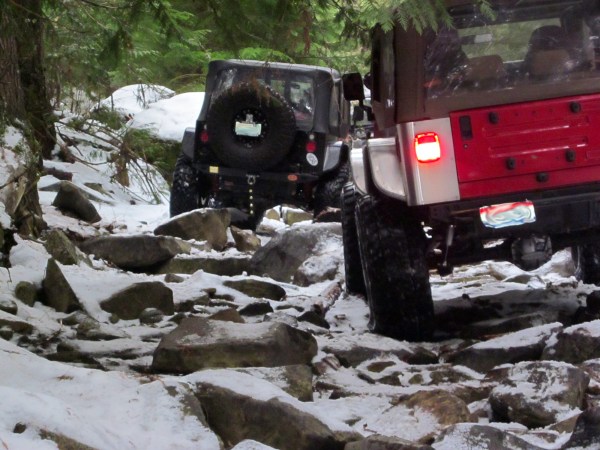 But we can go up here! Big rocks!