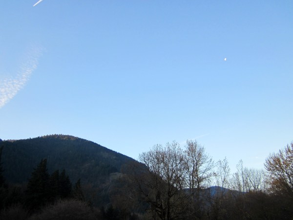 Click on this to open bigger ... see the moon and a plane passing by.