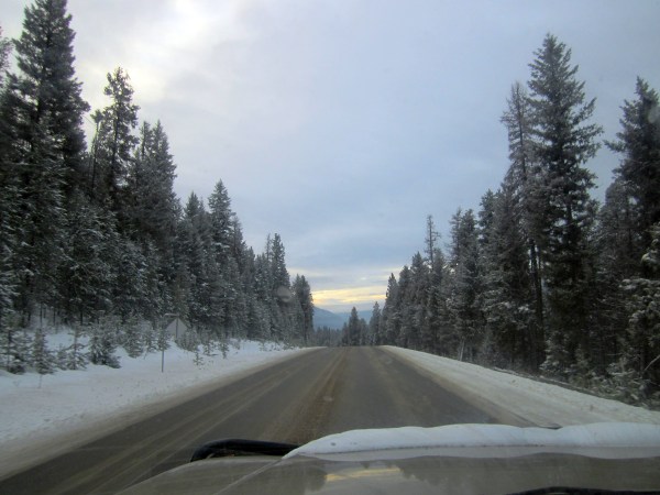 Early morning winter driving ...