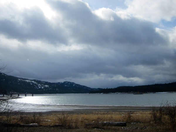 .. and the lake in front of us.