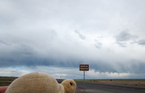 You can see the mountains here ...