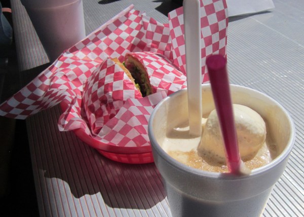 ... where the burgers are big ... hand made ... and the floats with real ice cream ...
